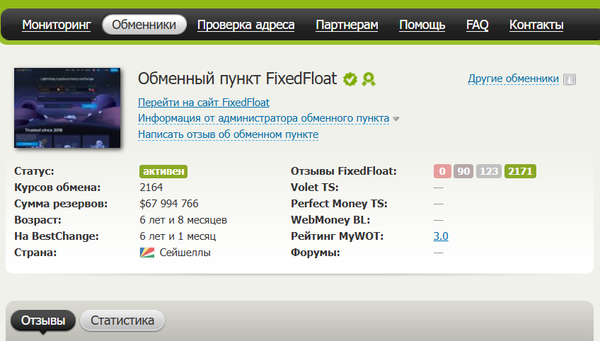 обзор FixedFloat