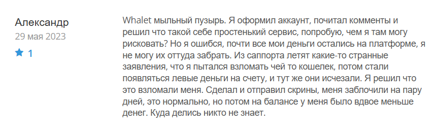 Whalet LTD отзывы