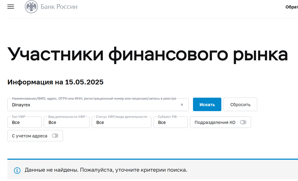 инфо о сайте Dinayrex