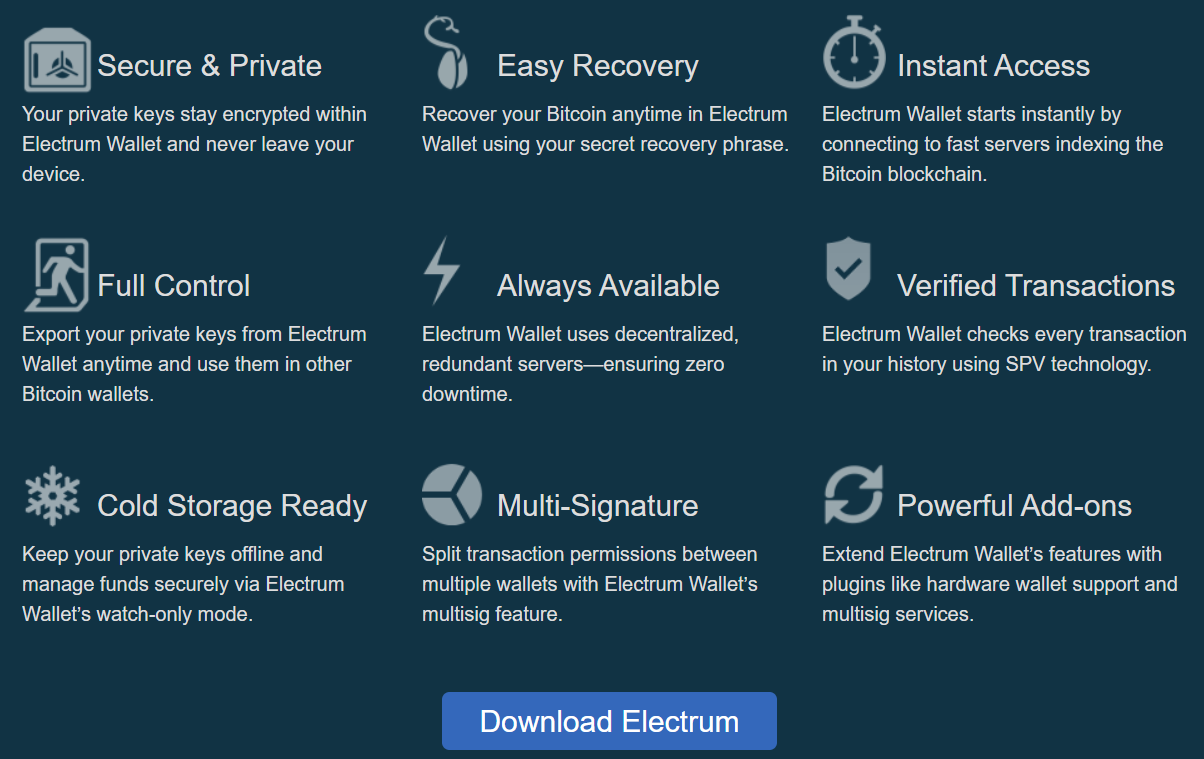 обзор на Electrum Wallet