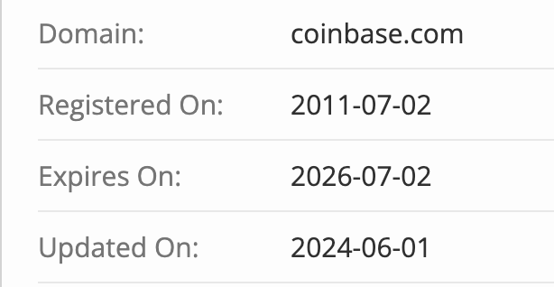 домен Coinbase