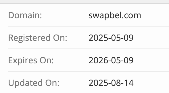 домен SWAPBEL