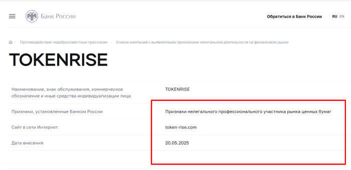 обзор на Token Rise