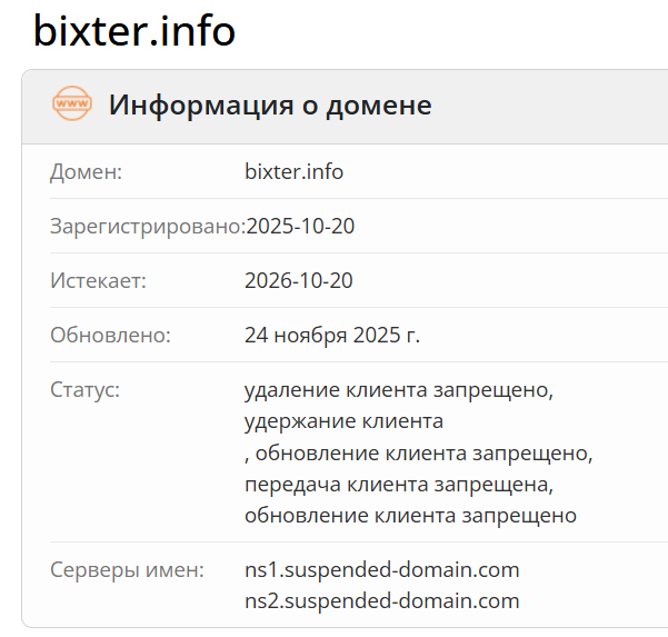 домен Bixter